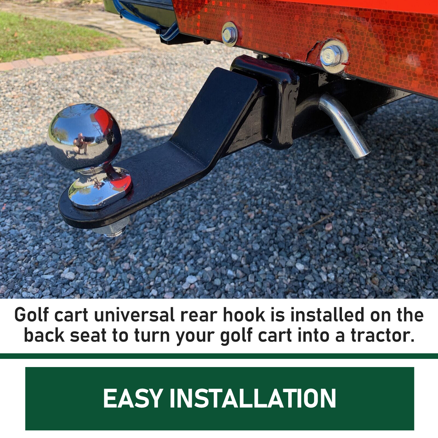 Golf Cart Universal Rear Hitch Receiver Step on Back For Club CAR EZGO