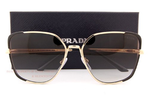 Nuevas gafas de sol Prada PR 60XS AAV 0A7 negras doradas/gris para mujer 8056597187923 | eBay