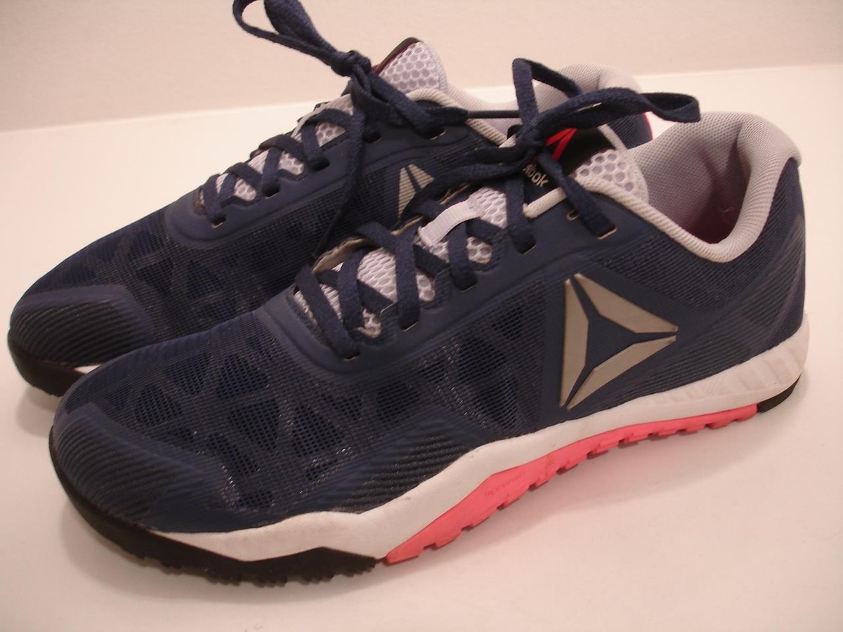 Women's sz M Reebok ROS Workout TR Navy Blue Running Shoes