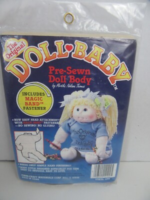 Vintage Fibre Craft Doll Baby Pre Sewn Skin Fabric Item 3092B Brown