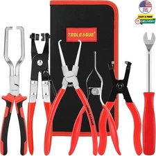 6PCS Fuel Line Pliers Set Hose Remover 9" Fuel Caliper Hose Pipe Flat Clamp Clip