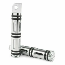 Mount Foot Pegs Pedal Motorcycle Chrome Pads Footrest Fit For Harley Dyna