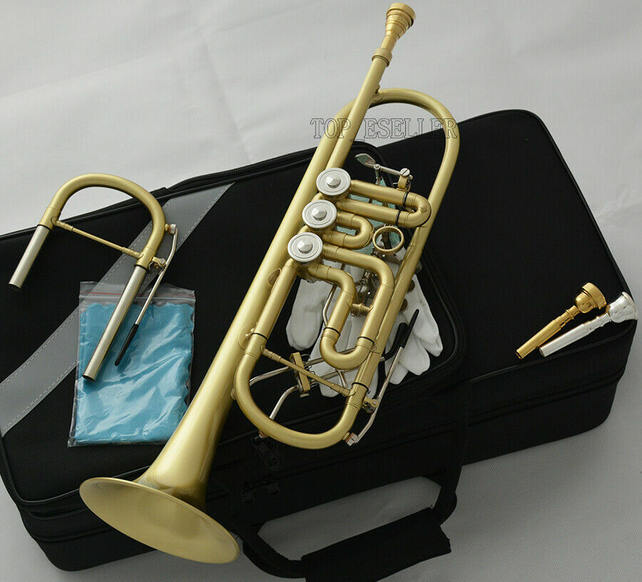 BFlat Rotary Valves Trumpet Upper Register PRO. Brushed Horn 3