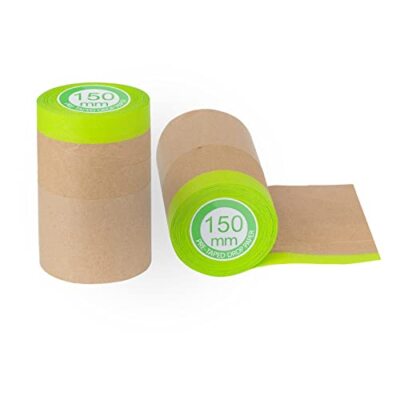Pre-Taped Masking Paper for Painting - 6 inch x 50 feet Tape and Drape 2 Rolls