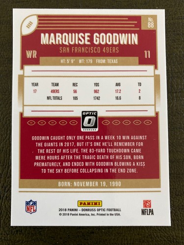 ( U SELECT CARDS ) 2018 FOOTBALL DONRUSS OPTIC SINGLES 🔽 - Picture 77 of 82