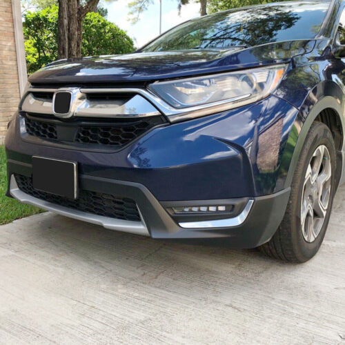LED DRL Daytime Running Fog Lamp Lights w/Brackets For Honda CRV CR-V 2017-2019 - Picture 4 of 15