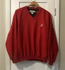 Alabama Crimson Tide Windbreaker Pullover Long Sleeve V Neck Casual Golf Size: M