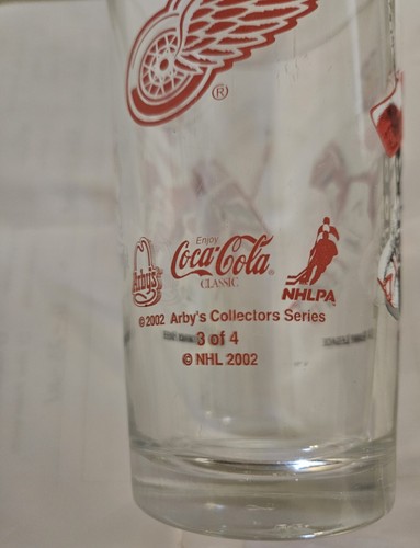 2002 Arby's Detroit Red Wings Collector Series Hockey Glass Legacy/Hasek 3 of 4 - Picture 6 of 8