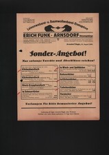 ARNSDORF RIESENGEBIRGE, Prospekt 1935, Leinen-Baumwoll-Weberei Erich Funk