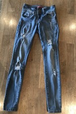 WAX Women’s Jeans “Butt I Love You” Push-up Skinny Distressed SZ 0