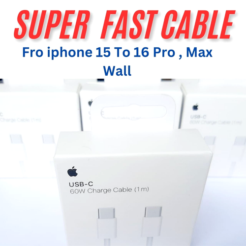 60W USB-C Type C Fast Charging Cable For Apple iphone 15/16/Plus,Pro,Max Wall 1M - Picture 3 of 14