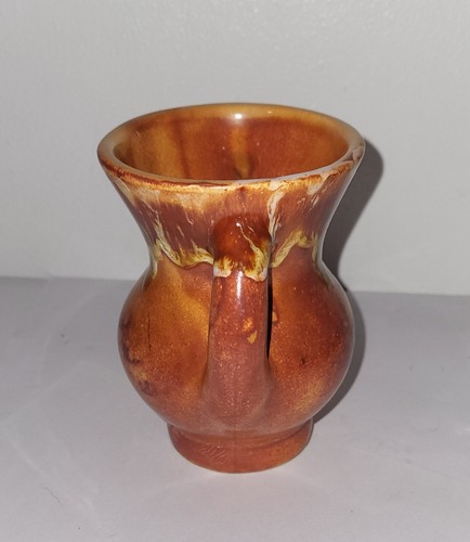 VASE EN CÉRAMIQUE GRES ORANGE HAUTEUR 10 CM - Imagen 2 de 5