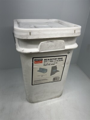 #ad New bucket Simpson Strong Tie RCA227 97 R40 CFS Clip 2 x 2 x 7 12 Ga 40Pk $106.83
