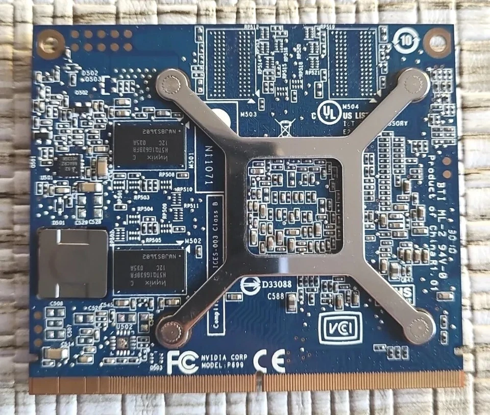 NVIDIA GEFORCE G210 512MB DDR3 MXM A 3.0 LAPTOP GRAPHICS VIDEO CARD 594504-001 - Image 2 of 2