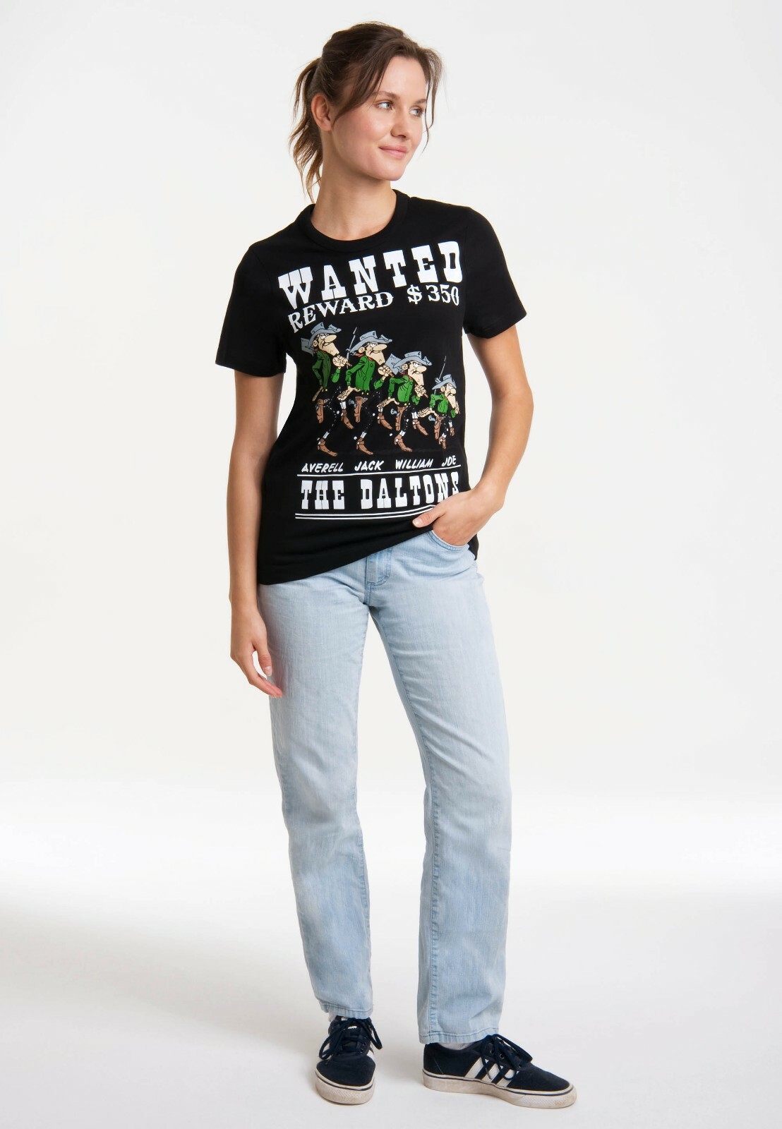 T-shirt Lucky Luke Daisy Town – 100% Coton, Taille L, Noir, Neuf Avec étiquettes (Logoshirt)