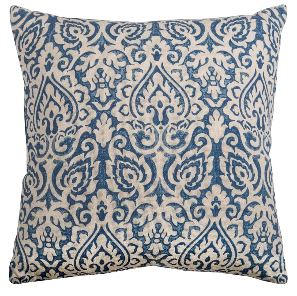 22"x22" Dulane Damask Square Throw Pillow - Rizzy Home - Image 4 of 4