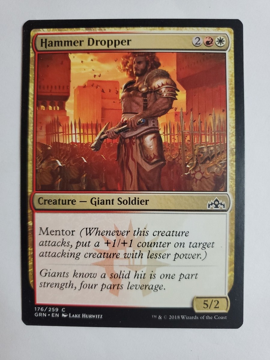 MTG Magic The Gathering Card Hammer Dropper Creature Giant Soldier