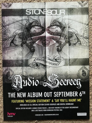 STONE SOUR - AUDIO SECRECY 2010 Full page UK magazine ad