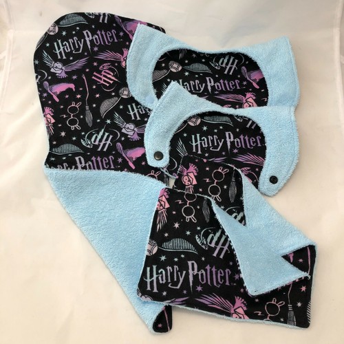 Made with Harry Potter licensed Fabric Baby Shower Gift Set 7pc bib burp clip - Picture 3 of 8