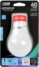 NEW Qty 1 Feit Electric 60-Watt Vivid Natural Light LED A19 Bulb GU24 Base 60W