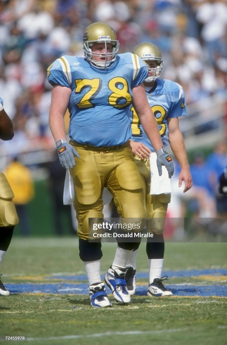 78 UCLA Bruins Reebok Jersey Football Team Game Used NCAA Blue Men