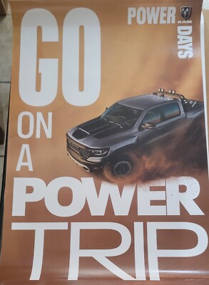 2021 Ram Truck Dealer Exclusive Poster New Old Stock Go On A Power Trip