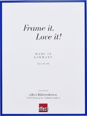 Effect Aluminium-Bilderrahmen Quadro 60x80 cm blau Antireflexglas