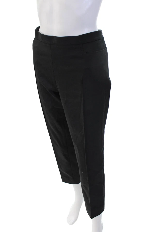Pantalones de vestir recortados al tobillo Akris Punto para mujer negros de diseñador talla 10 Foto 2 de 4