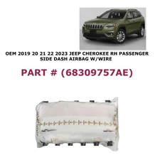 2019 20 21 22 2023 Jeep Cherokee right passenger dash airbag W/WIRE 68309757AE