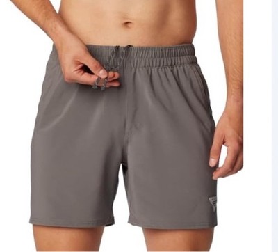 SHORTS Columbia Mens PFG Terminal Roamer Stretch, City Grey, XX Large 6  New