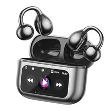 Ultra Open Ear Clip On Earbuds Intelligent Touch Color Screen Open M100 Black