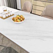 Carrara White Marble Contact Paper Peel and Stick Countertops for Kitchen Decora