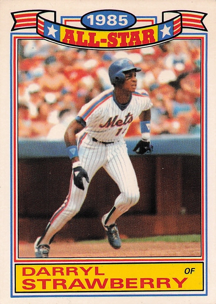 1986 Topps #19 Darryl Strawberry Glossy All-Stars
