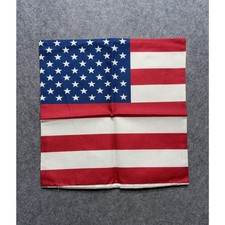 American Flag Decorative Pillow Cover 17x17 Patriotic Stars Stripes Burlap Case