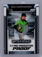 Adam Serwinowski 2025 Leaf Optichrome Baseball 1/1 Pre Production Proof