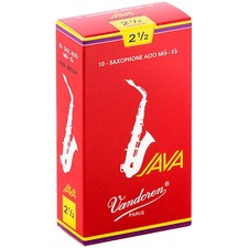 Vandoren Java Red Alto Saxophone Reeds Strength 2.5, Box of 10