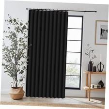 Doorway Curtains Privacy - Curtains for Closets 52"W x 78"L Pack of 1 Black