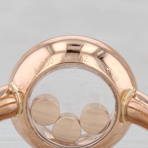 Chopard Happy Curvas Anillo con Diamante 18k Oro Rosa 829562-5009 Tamaño 6.5 53 - Imagen 7 de 12