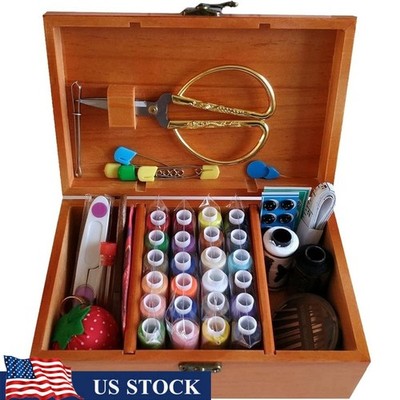 Sewing Kit Essential Tools Scissors Needles Thread Seam Ripper Thimble Gift New