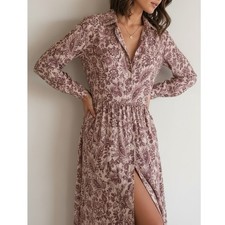 NWT SÉZANE Leana Mini Dress, Ghalia Ecru Print, FR42/US10