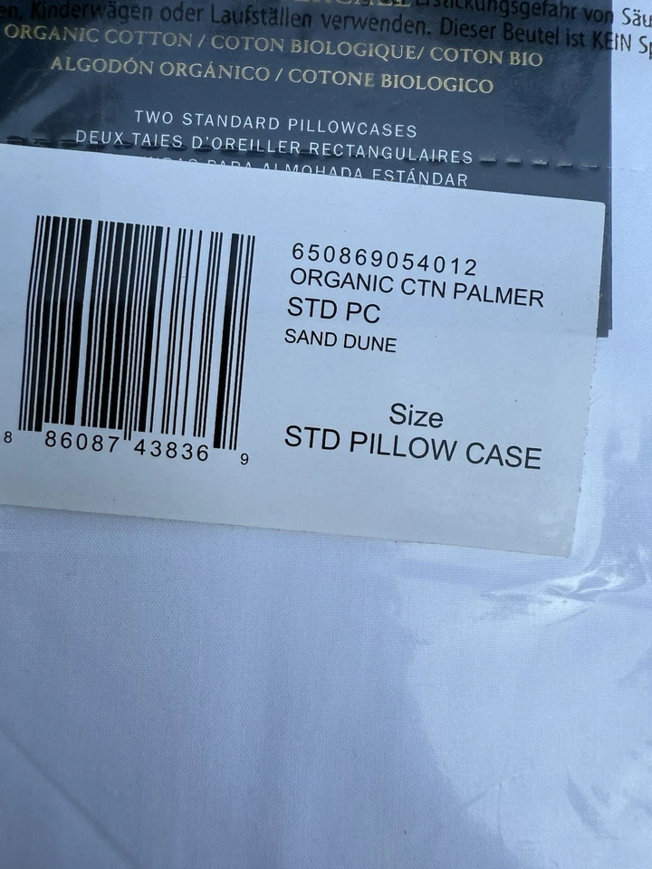 Ralph Lauren RL органический сатин два стандартных наволочки наволочки песок дюны - Изображение 4 из 4