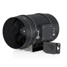 Quiet 8" Inline Duct Fan 831 CFM Ventilation Exhaust Fan EC Motor and Externa...