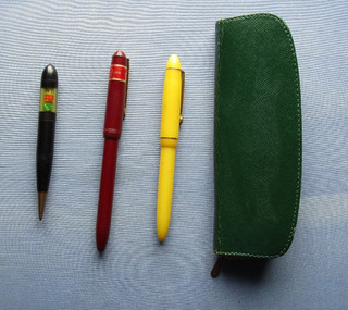 Federmappe Schule Schreibwaren Mäppchen Vintage Stift Patrone Bleistift Füller