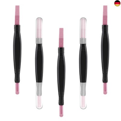 5 Stück Bimsstein Nagelfeilen, Doppelkopf Nail Art Polishing Pen Stick, Nagelhau