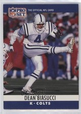 1990 Pro Set Dean Biasucci (PAT ATT Heading Fully Printed on Back) #129 05up