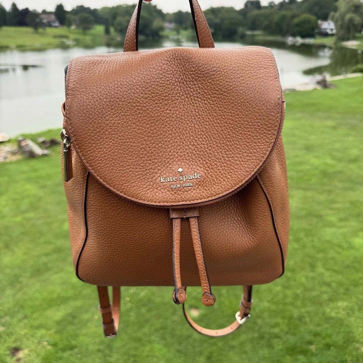 値下げ 美品 kate spade New Yorkレザーリュックダークブラウン kate spade new york Backpack Brown Bags & Handbags for Women for