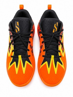 Puma MB LaMelo Ball Orange Cheetah Basketball Shoes US 8.5 Pre-Owned Fair