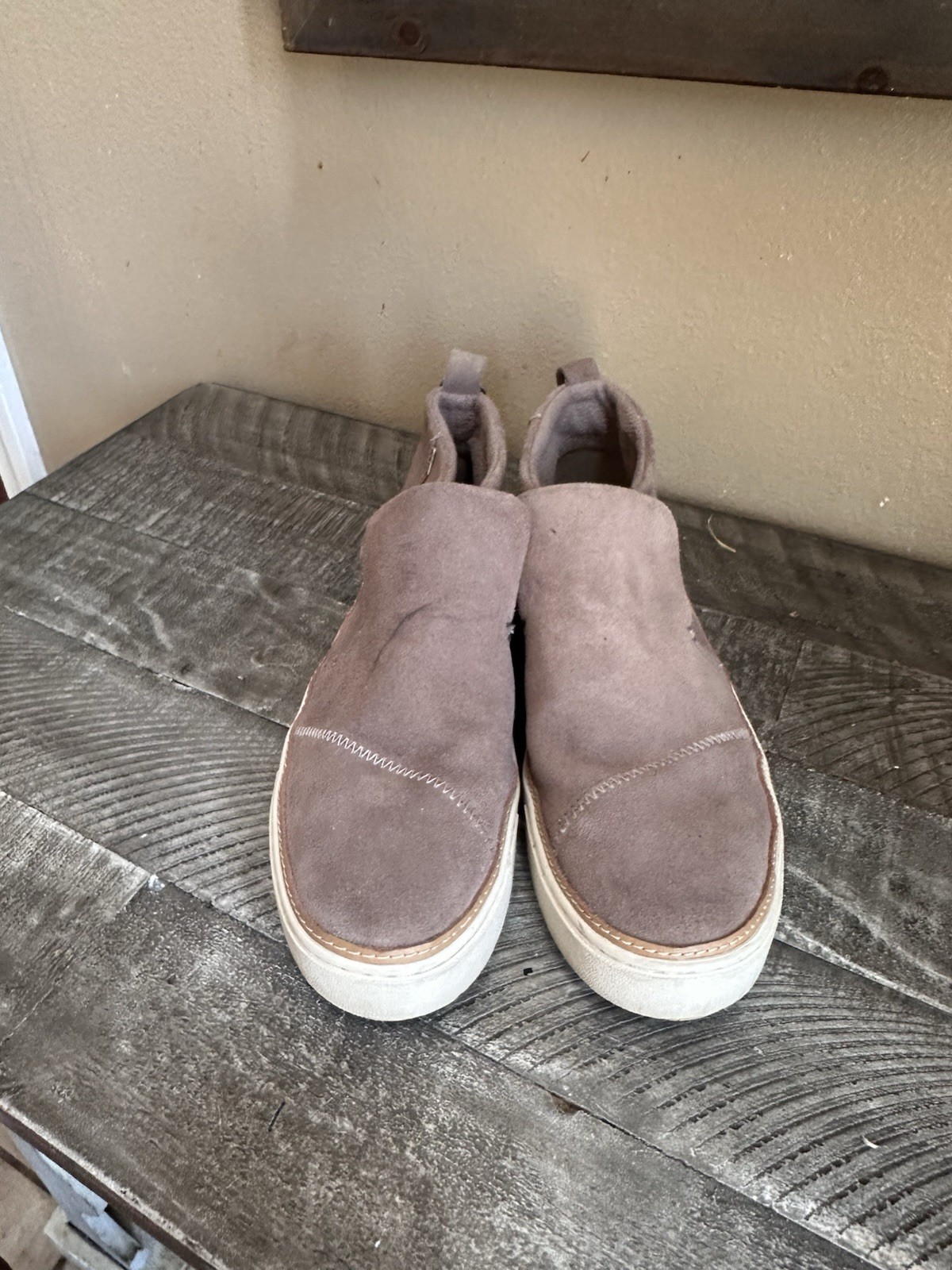 SAOLA Sneakers sportive TOMS donna beige pull tab nappa paxton pelle taglia W9