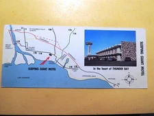 Sleeping Giant Motor Hotel Thunder Bay Ontario Canada vtg oversized postcard 