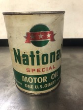 1- Vintage, motor oil can. empty - National Special